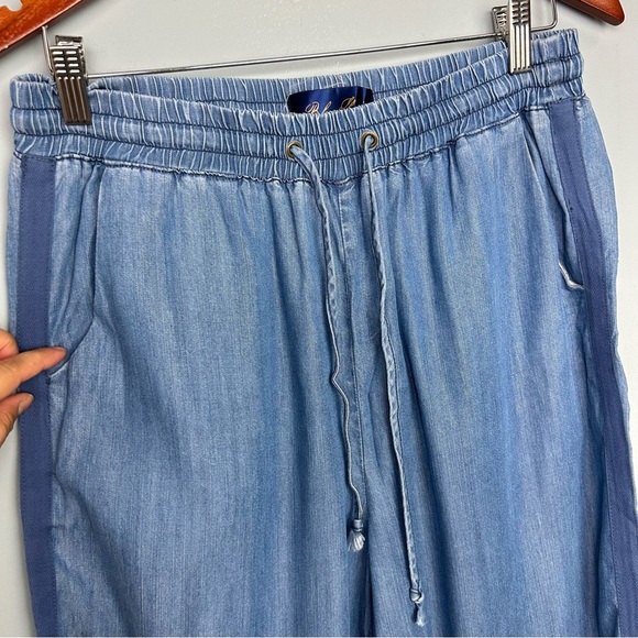 NWT Francesca’s blue rain wide leg elastic waist pull on pants sz M lyocell blue - Picture 2 of 11